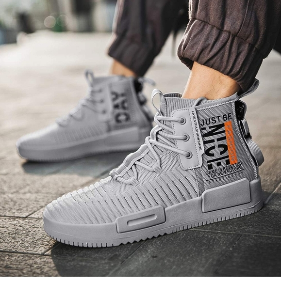 NEW High Top Stylish Running Athletic Sneakers - Picture 7 of 8